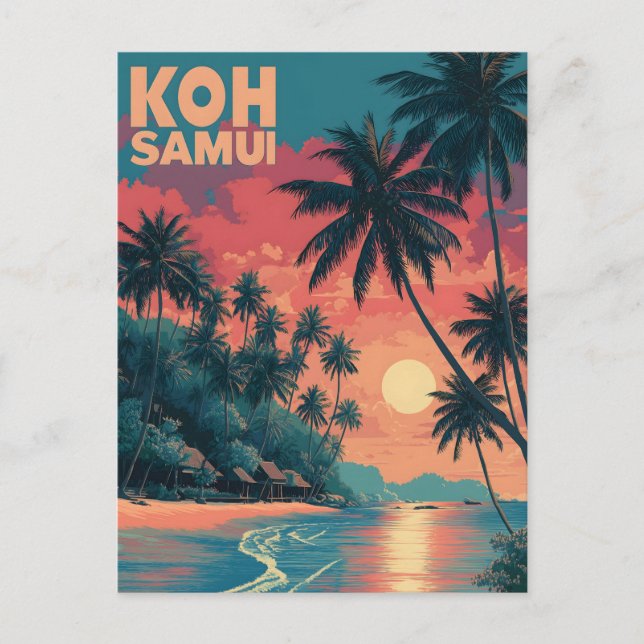 Carte Postale Koh Samui vintage (Devant)