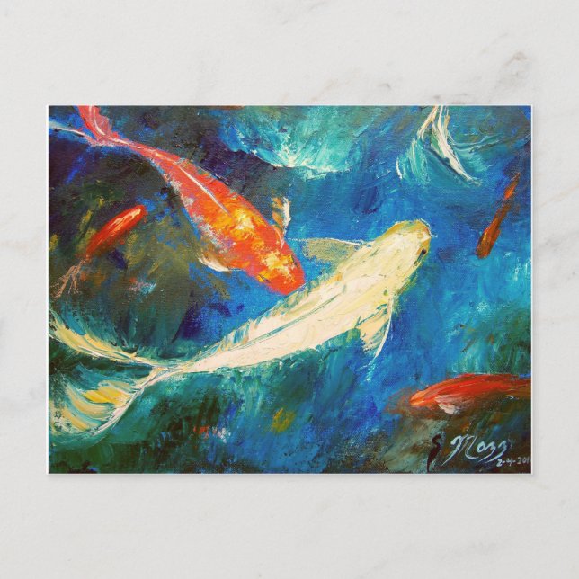 Carte Postale Koi Fish Pond (Devant)