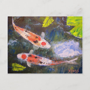 Carte Postale Koi Fish Pond