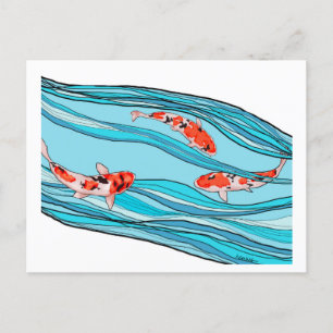 CARTE POSTALE KOI KOI