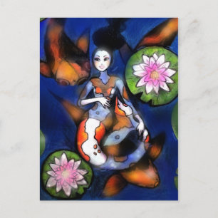 Carte postale Koi Mermaid