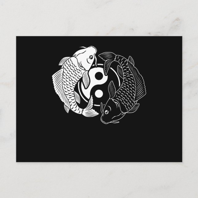 Carte Postale Koi Poisson Vintage Rétro Funky Poisson Japonais C (Devant)
