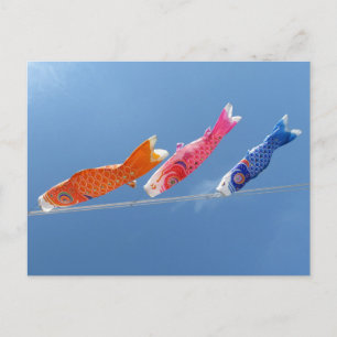 Carte Postale Koinobori (serpentins de carpe) : Japon