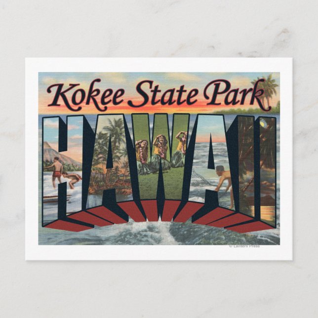 Carte Postale Kokee State Park, Hawaii - Scènes aux grandes lett (Devant)