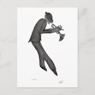 Carte Postale Kokopelli joue l'art du blues