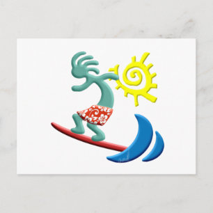 Carte Postale Kokopelli Surf