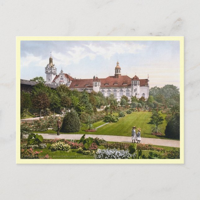 Carte Postale Kolberg Strandschloss Rosengarten (Devant)