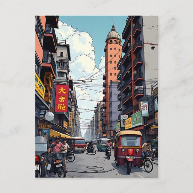 Carte Postale Kolkata, Inde centre-ville Keepsaké Souvenir (Devant)