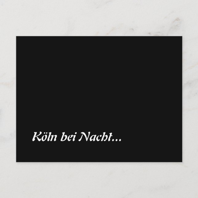 Carte Postale Köln bei Nacht (Devant)