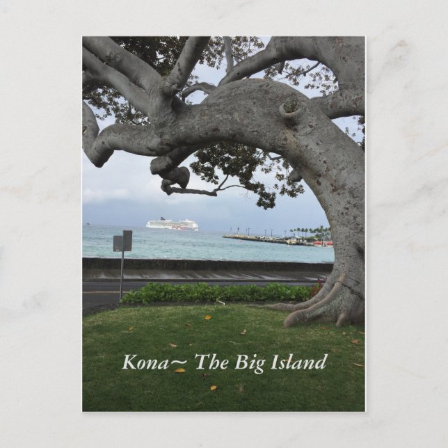 Carte Postale Kona Hawaï "La Grande Île" (Devant)