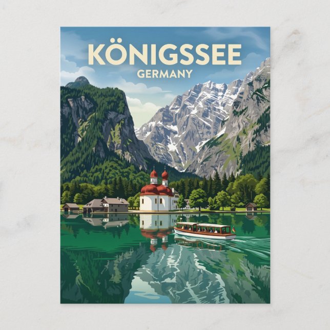 Carte Postale Königssee Allemagne (Devant)