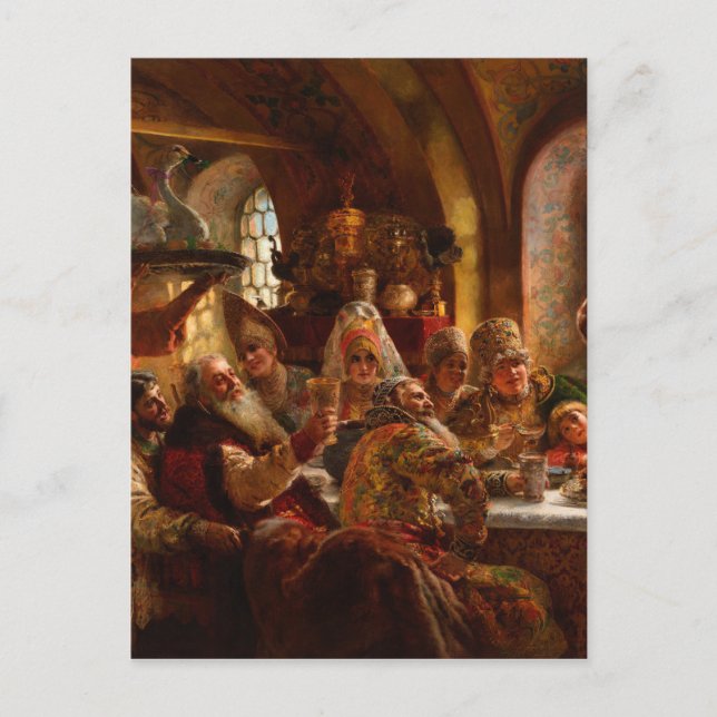 Carte Postale Konstantin Makovsky - Fête Mariage de Boyar (Devant)