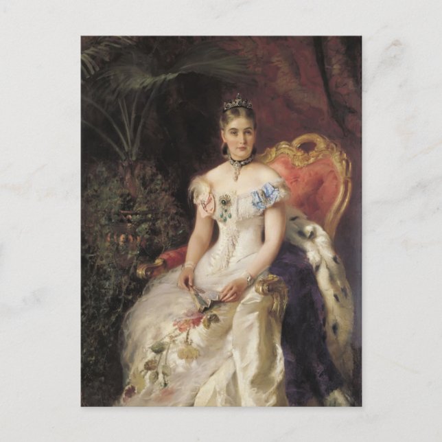 Carte Postale Konstantin Makovsky - Portrait de la comtesse Mari (Devant)