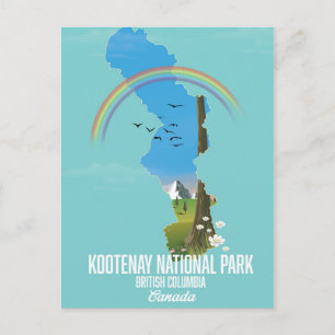 Carte Postale Kootenay, parc national de Kootenay Canada