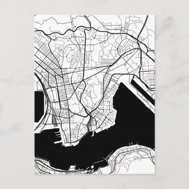 Carte Postale Kowloon Hong Kong Map (Devant)