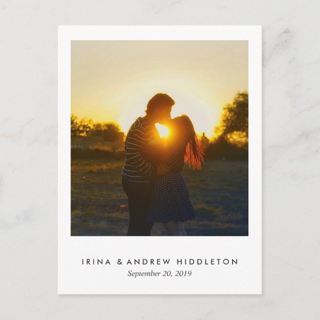 Carte Postale Kraft Paper Love Et Merci Script Photo (Devant)