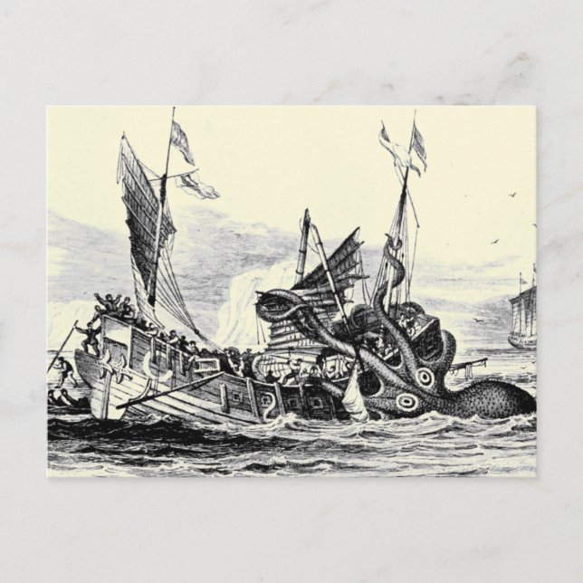 Carte Postale Kraken Attack! Postcard (Devant)