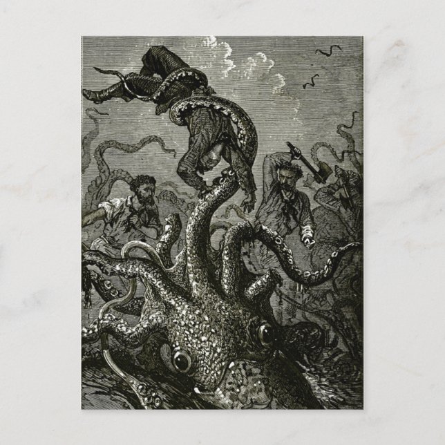 Carte Postale Kraken de 2000 ligues sous la mer (Devant)