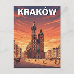 Carte Postale Krakow Pologne Travel