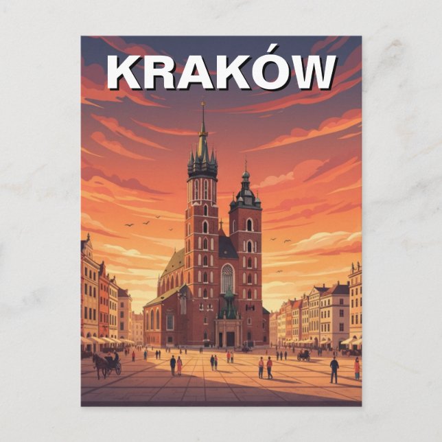 Carte Postale Krakow Pologne Travel (Devant)