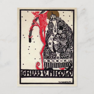 Carte Postale Krampus allemand vintage