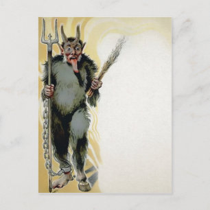 Carte Postale Krampus Déplaisant vintage