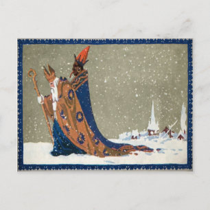 Carte Postale Krampus hongrois vintage