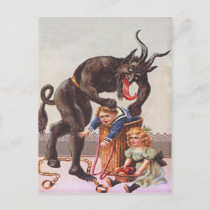 Carte Postale Krampus kidnapping