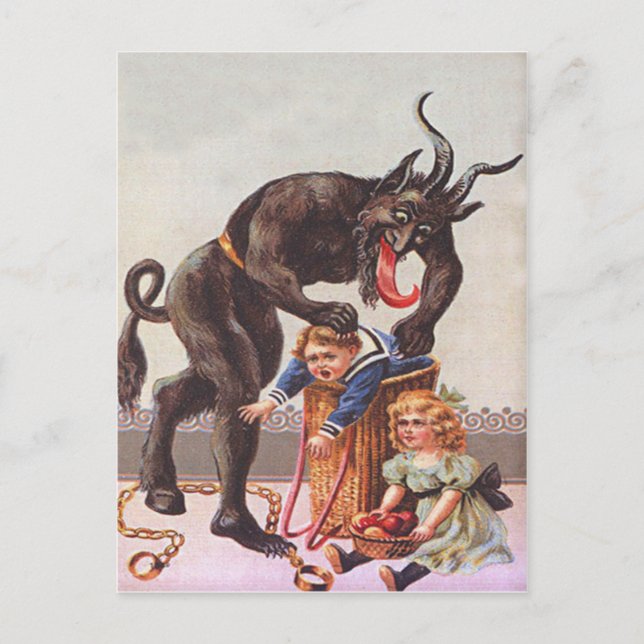 Carte Postale Krampus kidnapping (Devant)