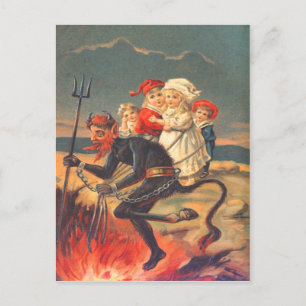 Carte Postale Krampus kidnapping