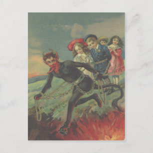 Carte Postale Krampus kidnapping