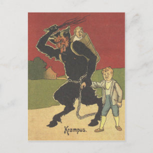 Carte Postale Krampus kidnapping