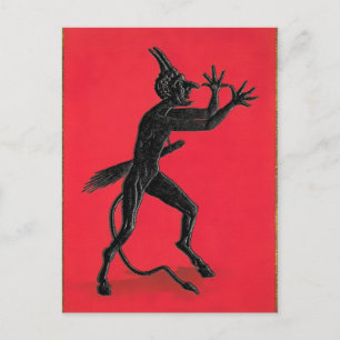 Carte Postale Krampus obscène vintage