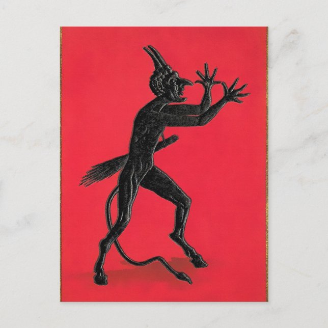 Carte Postale Krampus obscène vintage (Devant)