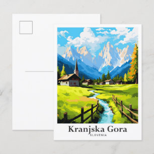 Carte Postale Kranjska Gora Slovénie Illustration du portrait de