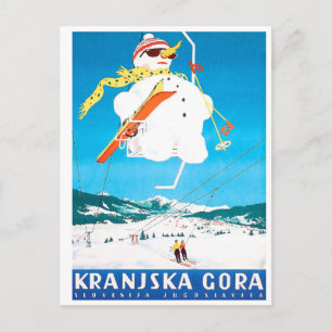 Carte Postale Kranjska Gora, Slovénie, Yougoslavie, vintage