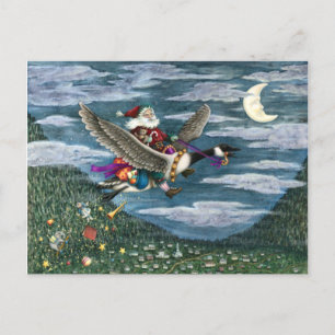 CARTE POSTALE KRIS KRINGLE ET LES JOUETS SUR LE CANADA GOOSE NOË