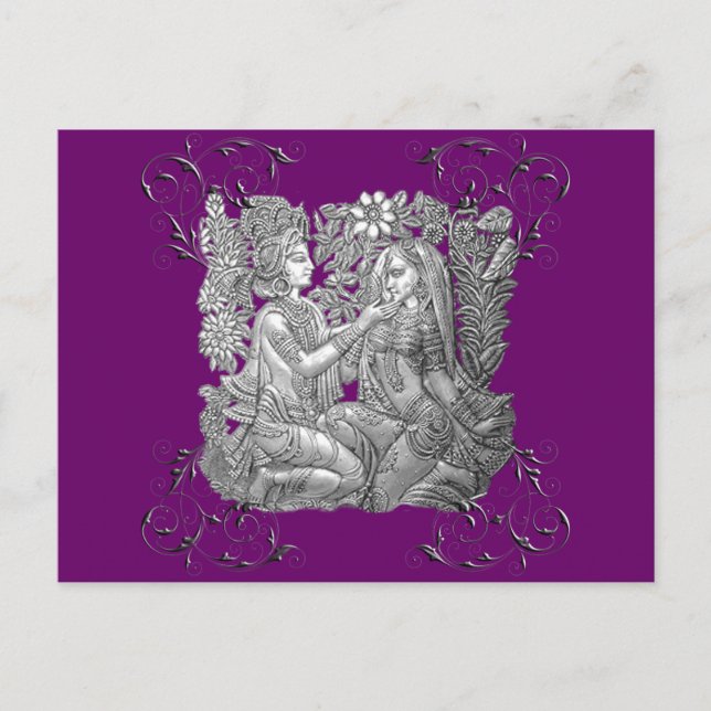 Carte Postale Krishna et Radha (Devant)