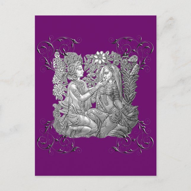 Carte postale Krishna et Radha (Devant)