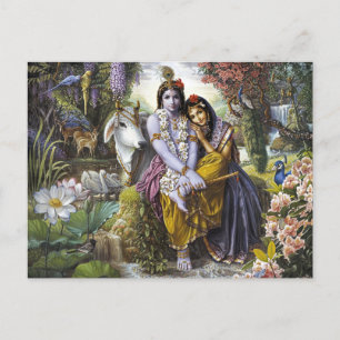 Carte postale Krishna et Radha