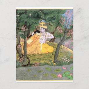 Carte Postale Krishna et Radha