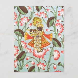 carte postale krishna pichwai