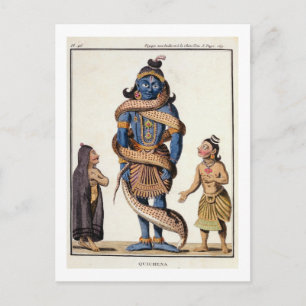 Carte Postale Krishna serrée par le serpent Kaliya, de 'Voya