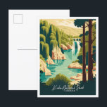 Carte Postale Krka Croatia Art Travel Vintage illustration<br><div class="desc">Parc national de Krka Croatie Lieu de voyage Art vintage illustration</div>