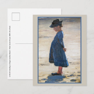 Carte Postale Kroyer - Petite fille debout sur la plage de Skage