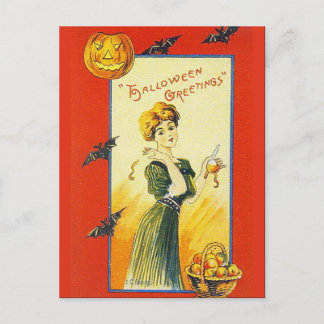 Carte Postale KRW Vintage Halloween Salutations