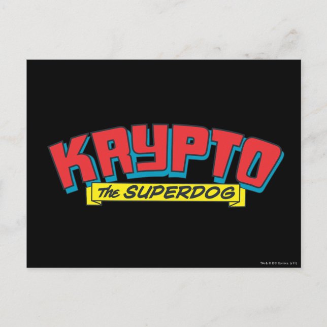 Carte Postale Krypto, le super-chien (Devant)