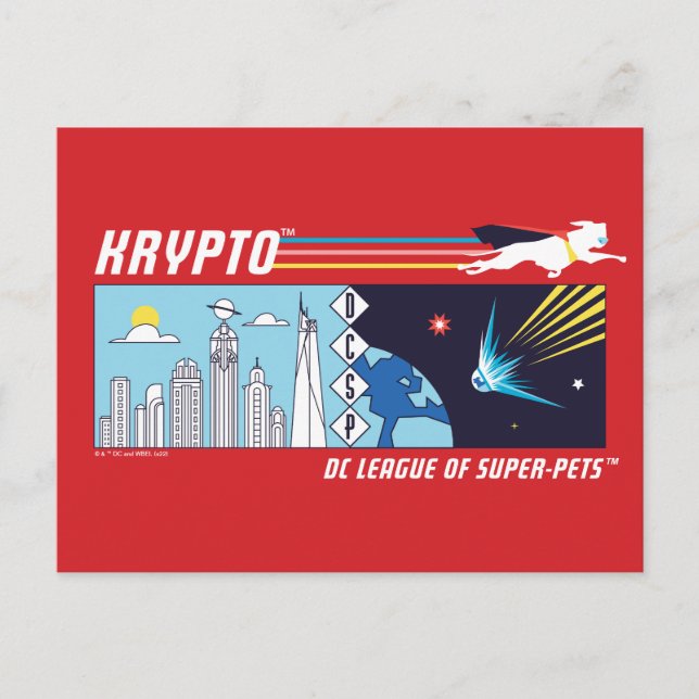 Carte Postale Krypto Outer-Space à Metropolis (Devant)