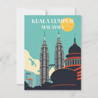 Kuala Lumpur Malaisie Paysage Urbain Rétro