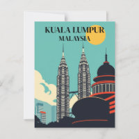 Kuala Lumpur Malaisie Rétro Cityscape